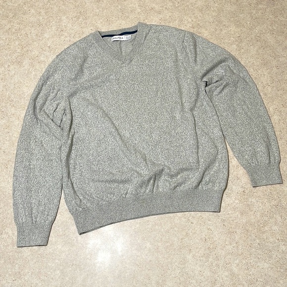 Nautica Other - MENS NAUTICA GRAY BLEND 100% COTTON KNIT SWEATER